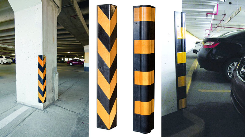 Protector de hule para columnas de estacionamiento